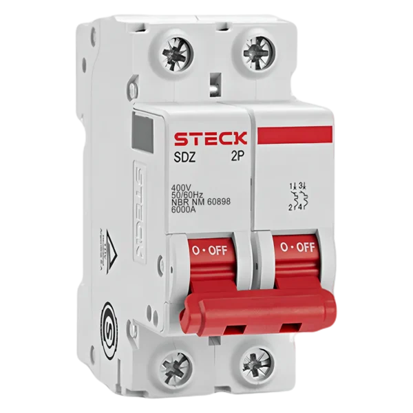 Interruptor termomagnético Steck 2x20 A 6KA