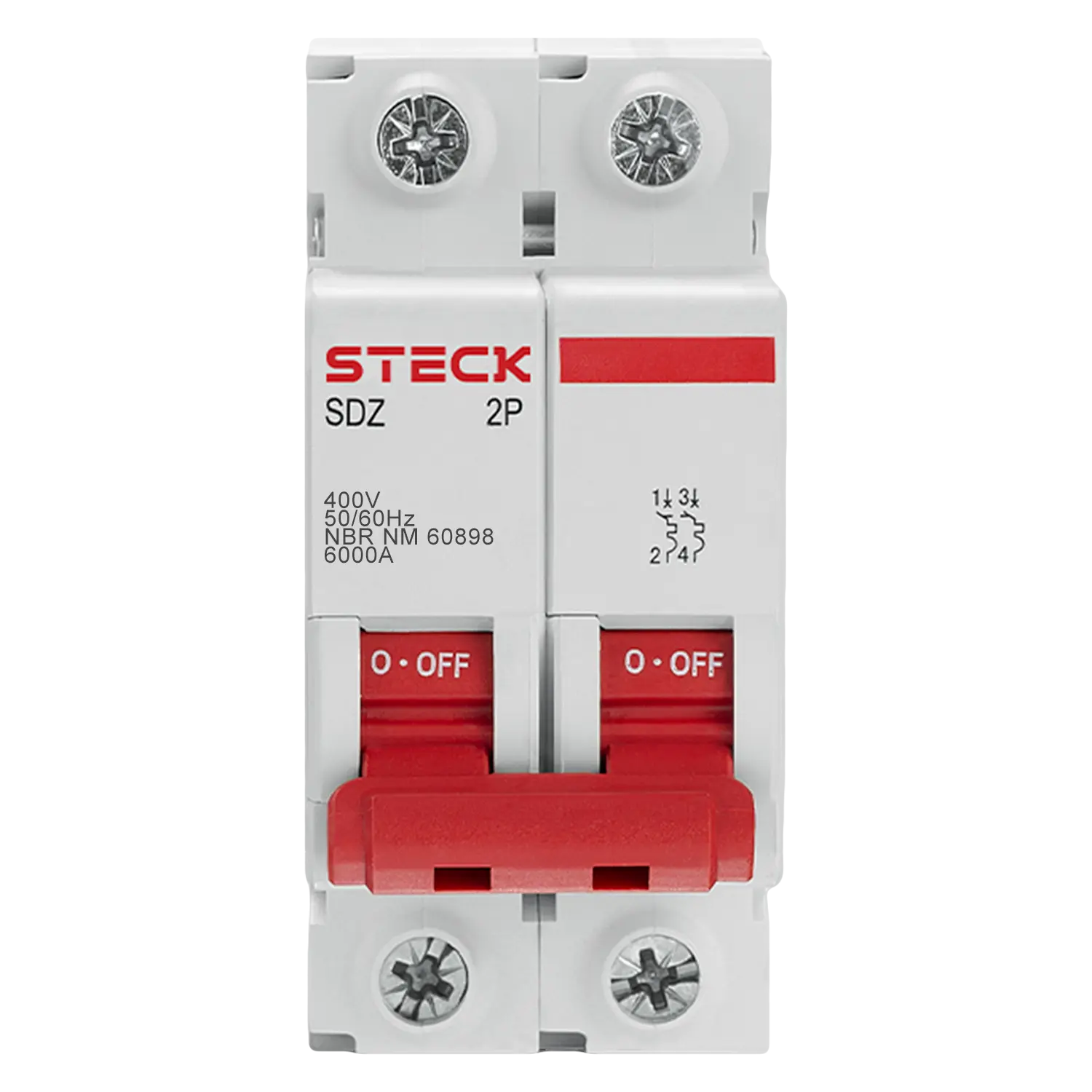 Interruptor termomagnético Steck 2x10 A 6KA